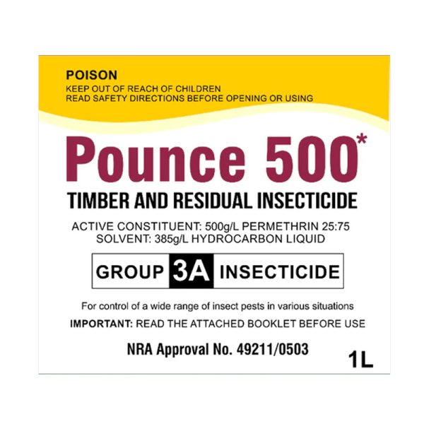 Pounce 500 EC | Permethrin | Timber And Residual Insecticide 1 Liter