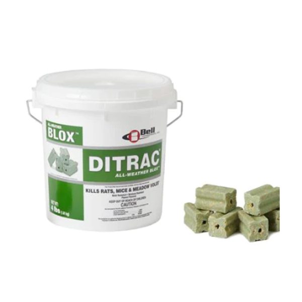 DITRACT All Weather Blox Rodenticide | Diphacinone | Rat Control – 18 Lb. Pail